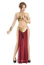 Star Wars Princess Leia Slave Outfit Cosplay Costume Bikini Set Bra and Thong with Skirt and Choker