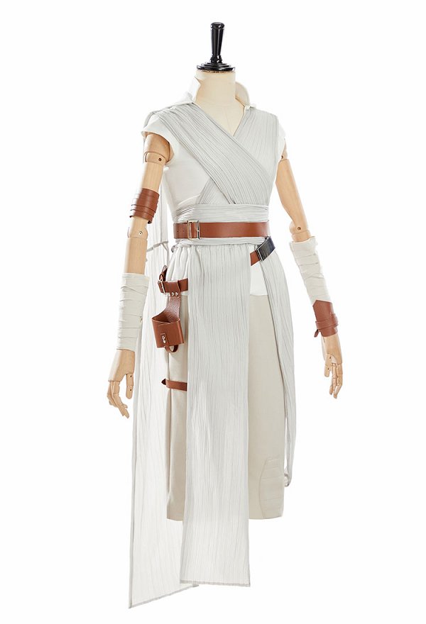 Rey Skywalker Cosplay Costume Haut et pantalon avec tunique et ceinture