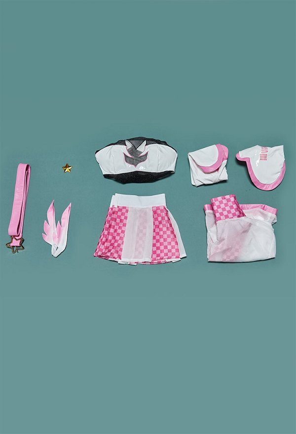 Fate/kaleid liner Prisma Illya Illyasviel Racing Style Cosplay Costume Bodysuit with Jacket and Skirt