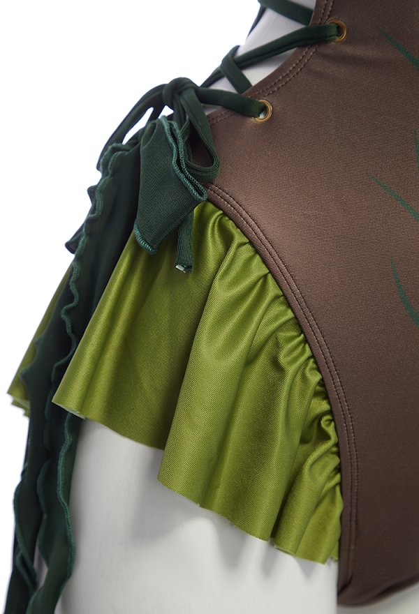 Medieval Retro estilo secado traje de baño de una sola pieza Halter cuello traje de baño con mangas desmontables Medieval Retro estilo secado traje de baño de una sola pieza Halter cuello traje de baño con mangas desmontables