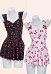 Kawaii Kirsch One-piece Bikini Swimsuit Einteiler mit Retro Print Badeanzug und Rock