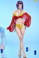 Ensemble bikini sexy deux pièces inspiré de Faye Valentine dans Bebop avec cache-maillot Ensemble bikini sexy deux pièces inspiré de Faye Valentine dans Bebop avec cache-maillot