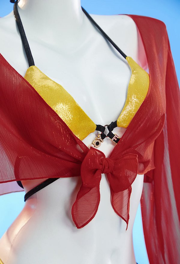 Ensemble bikini sexy deux pièces inspiré de Faye Valentine dans Bebop avec cache-maillot