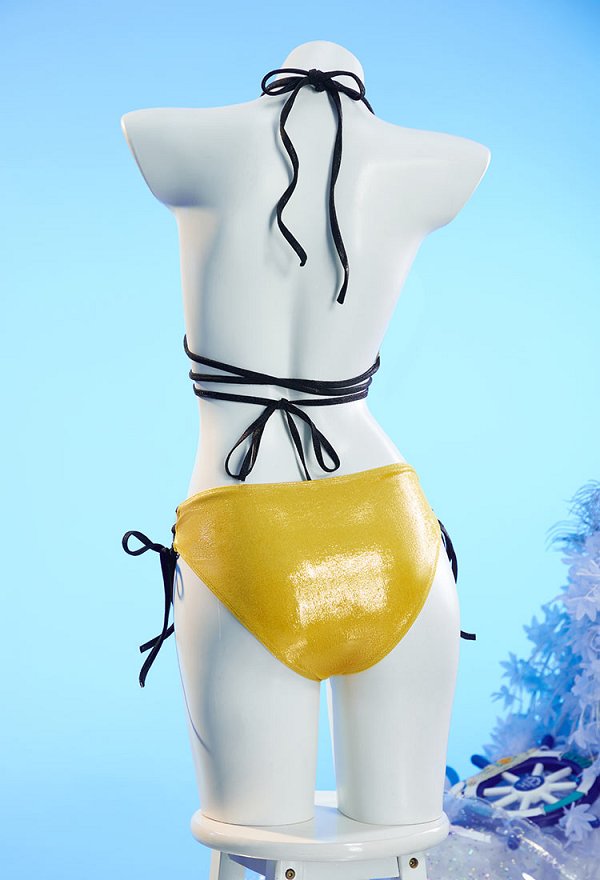 Ensemble bikini sexy deux pièces inspiré de Faye Valentine dans Bebop avec cache-maillot