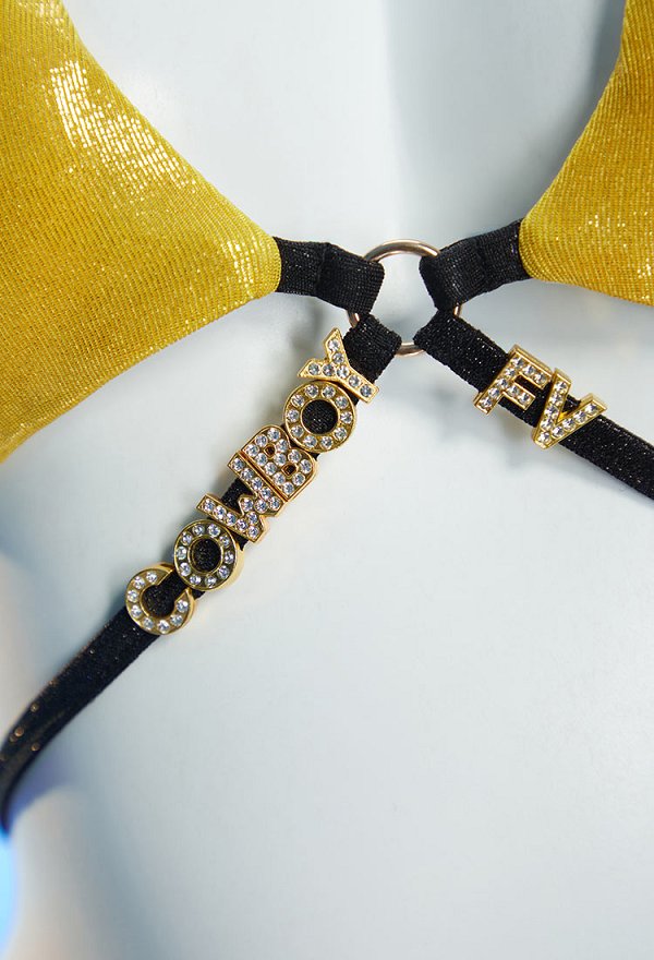 Ensemble bikini sexy deux pièces inspiré de Faye Valentine dans Bebop avec cache-maillot