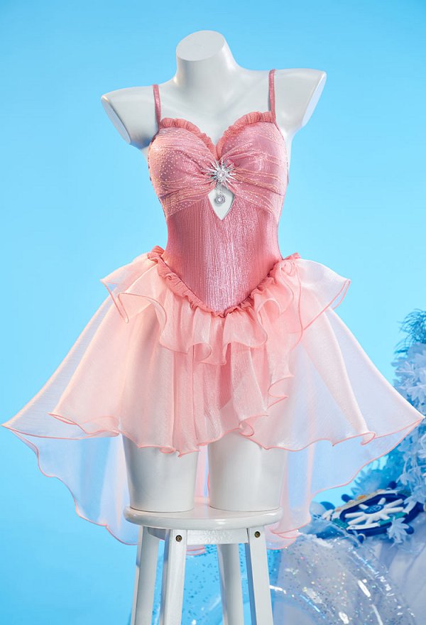 Wicked Glinda Derivado Traje de baño con volantes irregulares Wicked Glinda Derivado Traje de baño con volantes irregulares