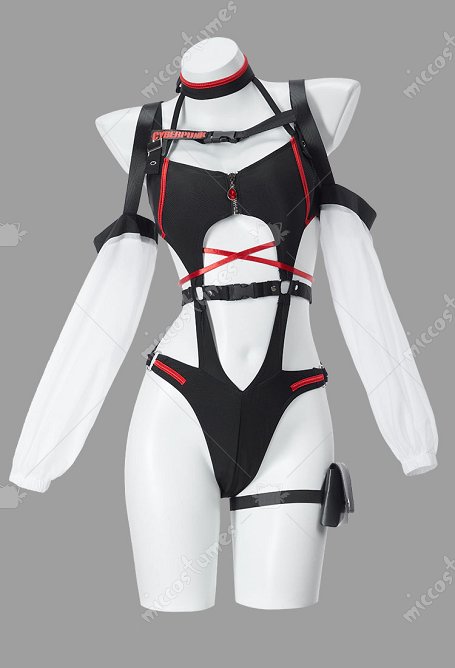 Traje de baño de una pieza con cuello halter y corte derivado de Cyberpunk Lucy Traje de baño estilo Cyberpunk