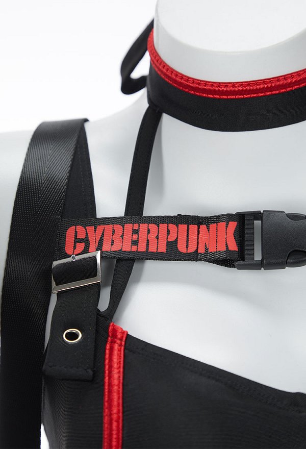 Traje de baño de una pieza con cuello halter y corte derivado de Cyberpunk Lucy Traje de baño estilo Cyberpunk