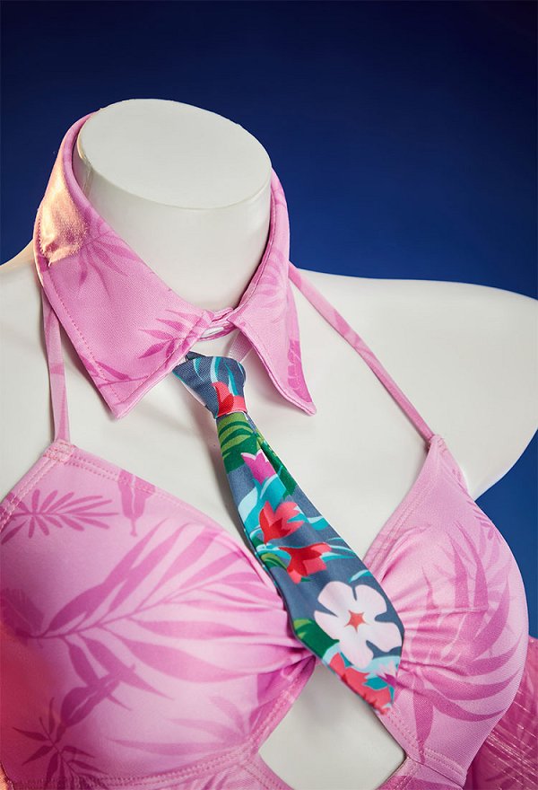 Maillot de bain une pièce dérivé de Zootopia Nick imprimé sans bretelles avec cravate et col