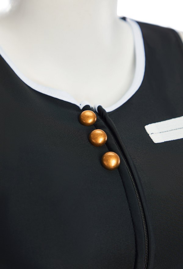 KNY Shinobu Derivative Zweiteiliger Badeanzug mit bedrucktem Rücken kurzem Oberteil und Höschen Haori Überwurf