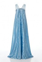 Disfraz Cosplay de Amidala de SW Vestido Azul con Cadena de Perlas Disfraz Cosplay de Amidala de SW Vestido Azul con Cadena de Perlas