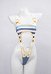 Friren Derivative One Piece Swimsuit Cut Out Snap Buckle Stripe Printed Swimsuit