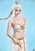 Maillot de bain deux pièces blanc imprimé inspiré du jeu Baldur's Gate Shadowheart avec jupe en tulle