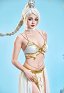 Maillot de bain deux pièces blanc imprimé inspiré du jeu Baldur's Gate Shadowheart avec jupe en tulle