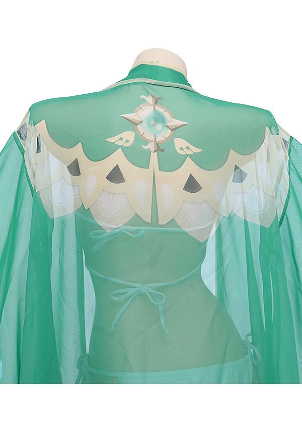 Miccostumes Swimsuits Genshin Impact Veste en Mousseline Dérivé Venti de Style Haori Kimono pour Plage