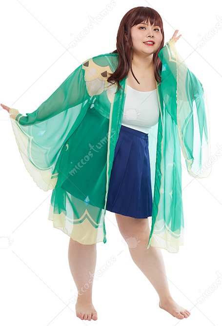 Kimono Haori Genshin Impact Venti grande taille pour femmes couverture en mousseline pour l'été