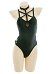 Miccostumes Swimsuits Gothic Swimsuit Cutout Riemchen Badeanzug in Schwarz