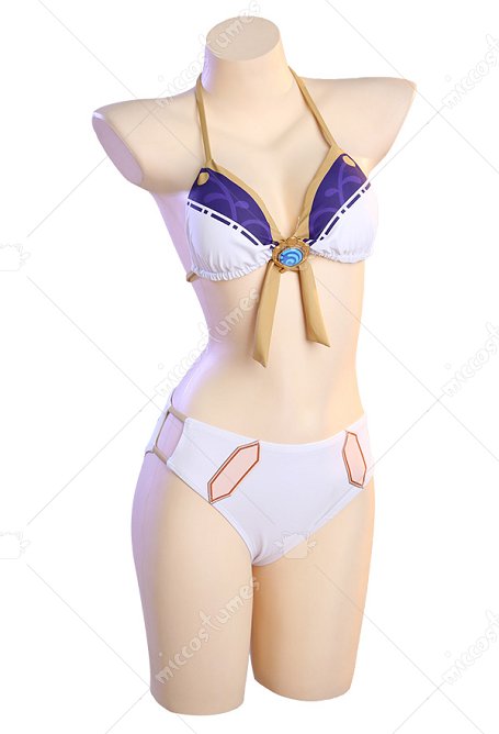 Kamisato Ayato Bikini Cosplay Neckholder Bralette Swimsuit Badeanzug