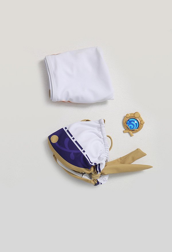 Kamisato Ayato Maillot de bain deux pièces dérivé Ensemble bikini dos nu Maillot de bain