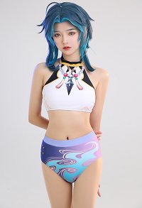 Maillots de bain Miccostumes Maillot de bain deux pièces dérivé de Xiao Haut dos nu et culotte taille haute