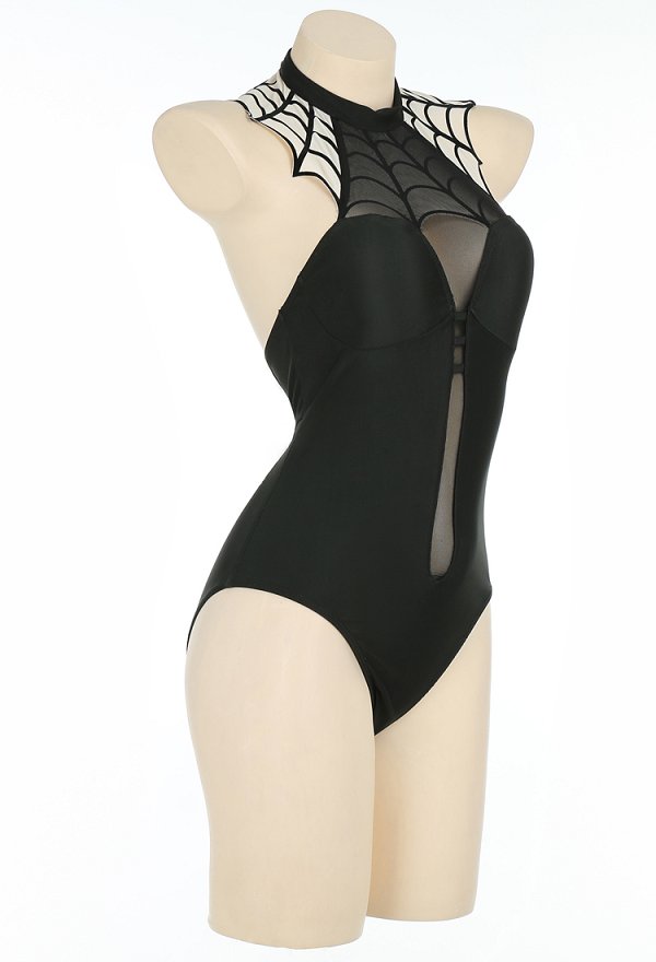 Miccostumes Swimsuits for Women Spider Web Hollowed Bathing Suit Tummy Control One-piece Swimwear Miccostumes Swimsuits for Women Spider Web Hollowed Bathing Suit Tummy Control One-piece Swimwear