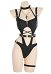 Miccostumes Gothic Sexy Swimsuits for Women Chest Zipper Cutout One-Piece Swimsuit Tummy Control Bathing Suit