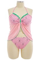 Maillots de bain grande taille Maillot de bain dos nu à volants Deux pièces Maillots de bain grande taille Maillot de bain dos nu à volants Deux pièces
