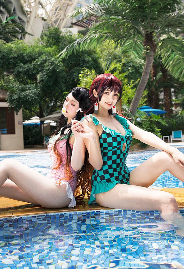 Miccostumes Swimsuits Sexy for Bathing Ruffled One-Piece Bathing Suit Lace Up Swimwear
