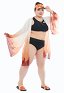 Traje de baño cosplay KNY Flame de talla grande con pareo Traje de baño de dos piezas con haori