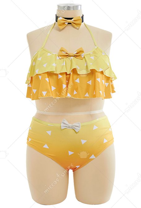Maillots de bain grande taille Maillot de bain dos nu Maillot de bain deux pièces taille haute avec tour de cou