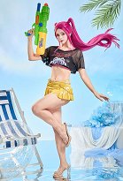 Kpop Slayers Top imprimé et jupe-short de bain deux pièces avec cache-maillot, dérivé du danseur principal