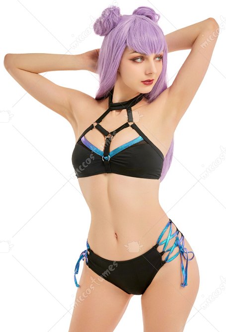 Maillots de bain Miccostumes Sexy Chest Cross pour le bain Ensemble bikini Haut dos nu et short à lacets Maillot de bain deux pièces