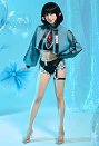 Jane Doe Derivative Two-Piece Swimsuit Bikini Set Mesh Cutout Top and Tie Shorts with Chiffon Cover-up