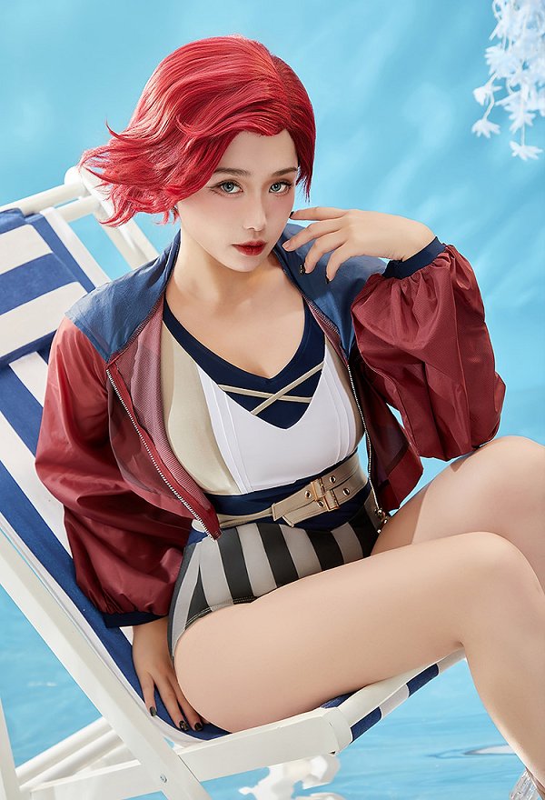 Derivative One Piece Swimsuit Badeanzug Gestreifter Badeanzug Bodysuit mit Wickelrock Derivative One Piece Swimsuit Badeanzug Gestreifter Badeanzug Bodysuit mit Wickelrock