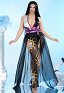 Boa Derivative One Piece Swimsuit Badeanzug Tiefer V-Ausschnitt Neckholder Bademode mit Wickelrock