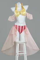 Traje de Baño de Dos Piezas Derivado de Princesa Sirena Top Halter Bañador con Mangas y Cadena en la Cintura Traje de Baño de Dos Piezas Derivado de Princesa Sirena Top Halter Bañador con Mangas y Cadena en la Cintura