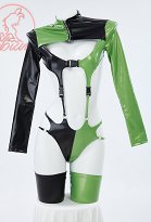 Shego Derivative Sexy Dessous Set Green Lingerie Gothic schwarzes und grünes Oberteil Strümpfen Shego Derivative Sexy Dessous Set Green Lingerie Gothic schwarzes und grünes Oberteil Strümpfen