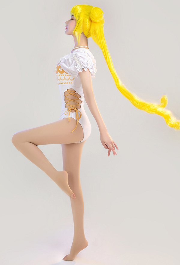Princess Serenity Derivative Damen Cutout Bodysuit Swimsuit Criss Cross Puffärmel High Cut Badeanzug Princess Serenity Derivative Damen Cutout Bodysuit Swimsuit Criss Cross Puffärmel High Cut Badeanzug