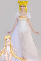 Princess Serenity Derivative Traje de Baño de una Pieza con Cordones Recortado con Falda Cruzada de Gasa Princess Serenity Derivative Traje de Baño de una Pieza con Cordones Recortado con Falda Cruzada de Gasa