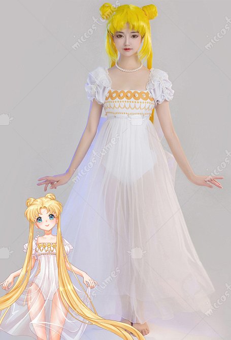 Princess Serenity Derivative Traje de Baño de una Pieza con Cordones Recortado con Falda Cruzada de Gasa