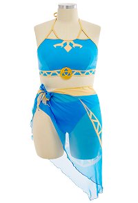 Plus Size Swimsuits Bathing Suit Halter Two Piece Swimwear with Beach Wrap