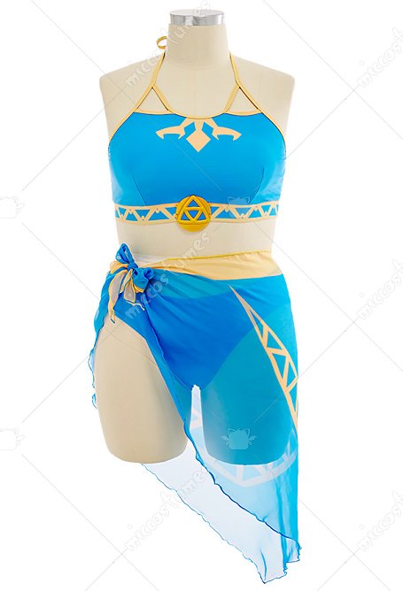 Swimsuits de Grande Taille Maillot de Bain Deux Pièces Bikini Bleu Style Princesse