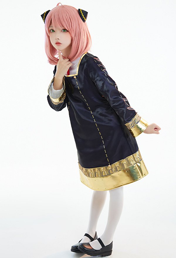 Spy House Anya Cosplay Costume Shirt and Shorts Uniform Set with Dress Spy House Anya Cosplay Costume Shirt and Shorts Uniform Set with Dress