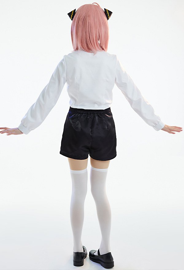 Spy House Anya Cosplay Costume Shirt and Shorts Uniform Set with Dress Spy House Anya Cosplay Costume Shirt and Shorts Uniform Set with Dress