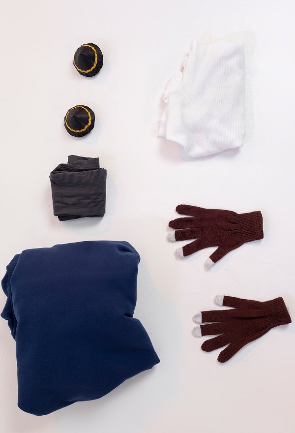 Spy House Anya Cosplay Kostüm Spion x Familie Cosplay Winter Mantel Langer Mantel und Pullover Set