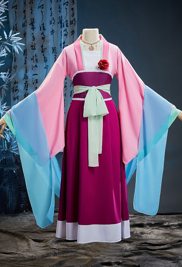 Kusuriya no Hitorigoto Maomao Disfraz de Cosplay Vestido con Cinturón y Collar a Juego
