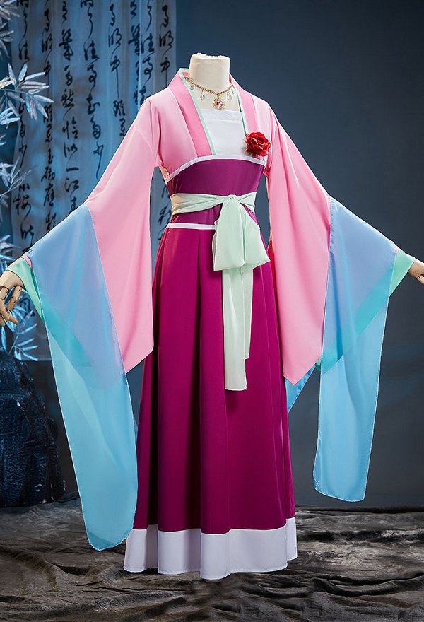 Neko-Neko Costume - Pink Dress and Belt with Necklace Anime