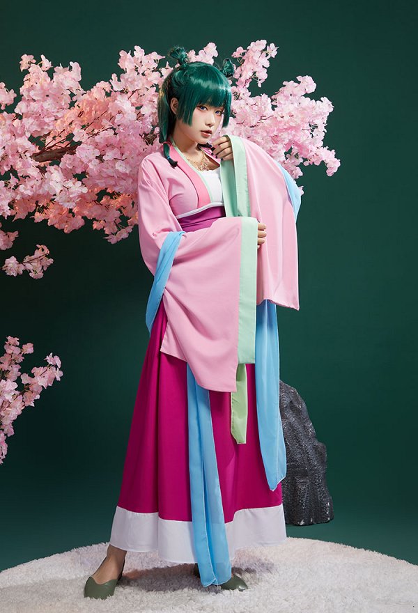 Kusuriya no Hitorigoto Maomao Disfraz de Cosplay Vestido con Cinturón y Collar a Juego