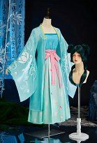 Kusuriya no Hitorigoto Neko-Neko Cosplay Costume Hanfu Light Green Dress with Coat Belt Kusuriya no Hitorigoto Neko-Neko Cosplay Costume Hanfu Light Green Dress with Coat Belt