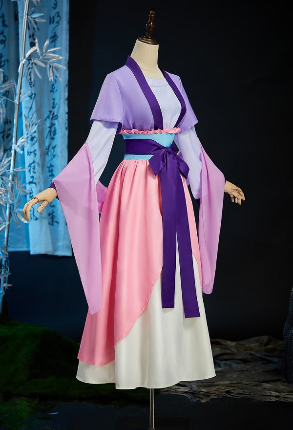 Kusuriya no Hitorigoto Neko-Neko Cosplay Costume Purple Pink Dress Coat Set Kusuriya no Hitorigoto Neko-Neko Cosplay Costume Purple Pink Dress Coat Set